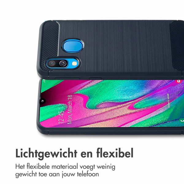 imoshion Brushed Backcover Samsung Galaxy A40 - Donkerblauw