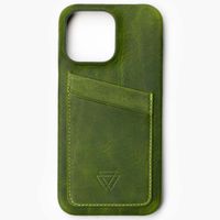 Wachikopa Full Wrap C.C. Backcover met 2 pashouders Apple iPhone 13 - Forest Green