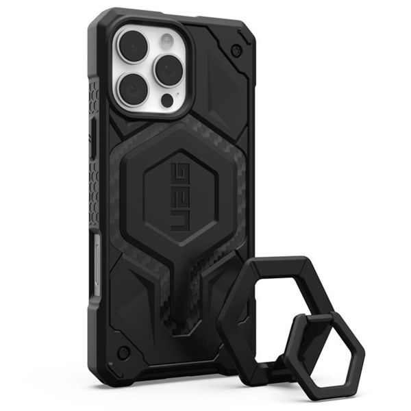 UAG Monarch Pro Backcover + Magnetic Ring Stand iPhone 16 Pro Max - Carbon Fiber