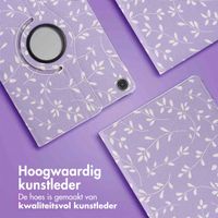 imoshion 360° Draaibare Design Bookcase Samsung Galaxy Tab A9 Plus - Lavender Flowers