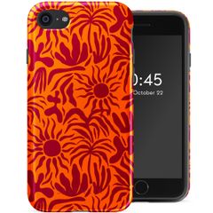 Selencia Vivid Tough Backcover iPhone SE (2022 / 2020) / 8 / 7 - Tropical Vibes Apricot