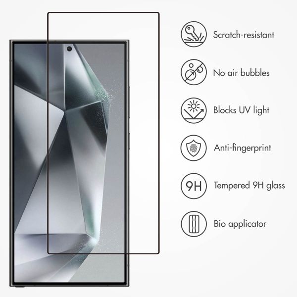 Accezz Tempered Glass Full Cover Screenprotector with Applicator Samsung Galaxy S24 Ultra