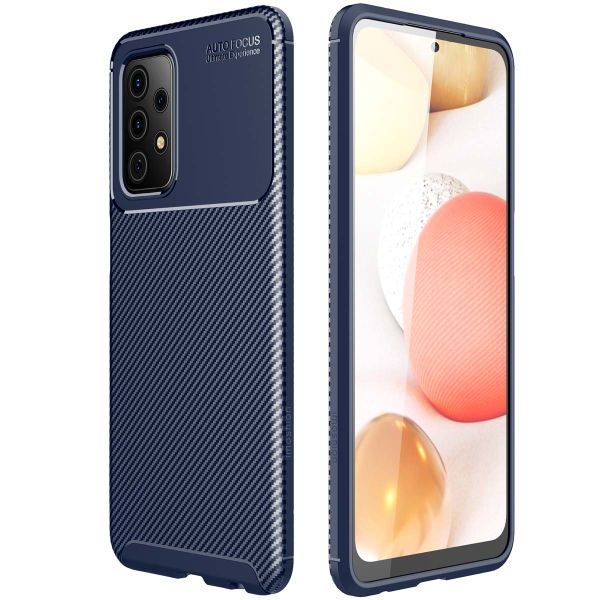 imoshion Carbon Softcase Backcover Samsung Galaxy A52(s) (5G/4G) - Blauw