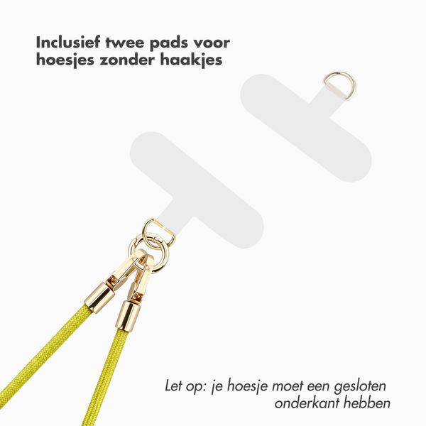 Selencia Universeel Telefoonkoord met 2 haken - verstelbaar - Olive Dust