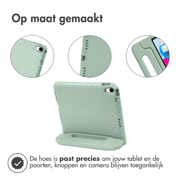 imoshion Kidsproof Backcover met handvat iPad 10 (2022) 10.9 inch - Olijfgroen