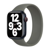 Apple Siliconen solobandje Apple Watch | 44/45/46/49 mm - Maat 2 - Olive