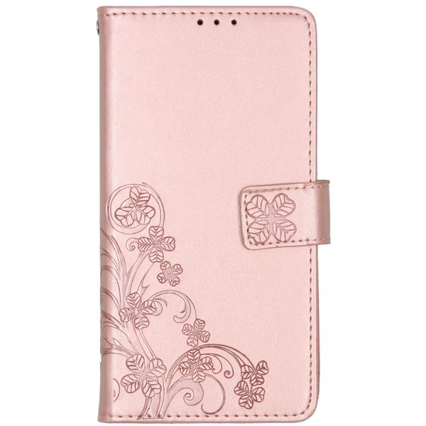 Klavertje Bloemen Bookcase Nokia 2.3 - Rosé Goud