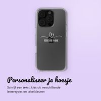 Gepersonaliseerd hoesje met sierlijk hartje iPhone 16 Pro - Transparant