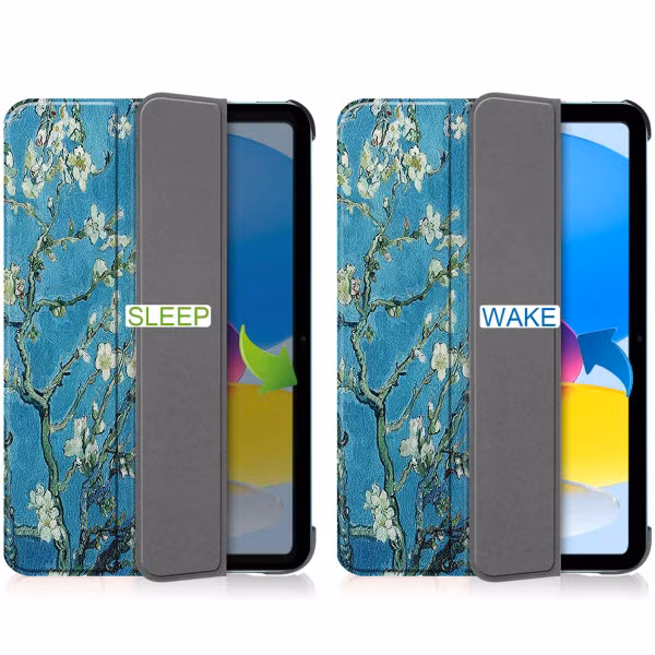 imoshion Design Trifold Bookcase Apple iPad 11 (2025) 11 inch A16 / iPad 10 (2022) 10.9 inch - Green Plant