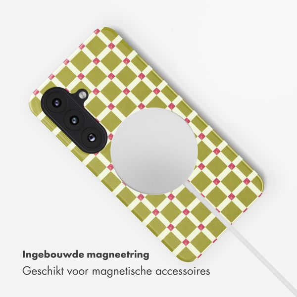 Selencia Vivid Backcover met MagSafe Samsung Galaxy S26 - Check This Olive