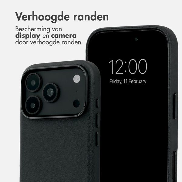 Accezz MagSafe Leather Backcover Apple iPhone 18 Pro Max / 17 Pro Max - Onyx Black
