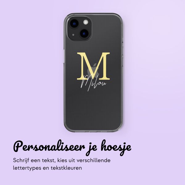 Gepersonaliseerd hoesje met letter iPhone 13 - Transparant