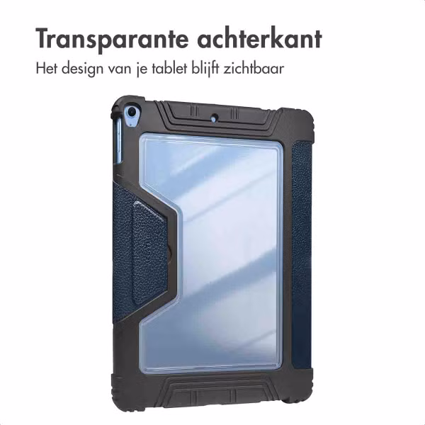 Accezz Rugged Trifold Bookcase Apple iPad 11 (2025) 11 inch A16 / iPad 10 (2022) 10.9 inch - Donkerblauw