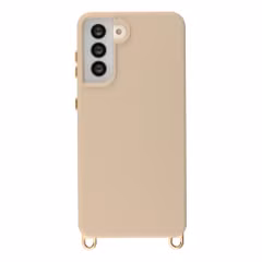 Selencia Rivièra MagSafe Backcover met afneembare haakjes Samsung Galaxy S21 - Milky Latte