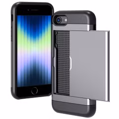 imoshion Backcover met pasjeshouder Apple iPhone SE (2022 / 2020) / 8 / 7 - Grijs