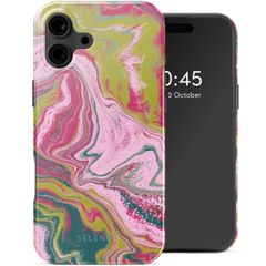 Selencia Vivid Backcover met MagSafe Apple iPhone 16 - Marble Pink