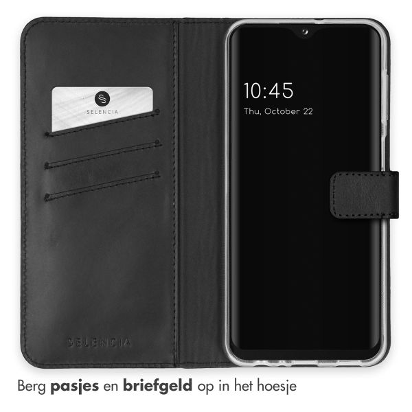 Selencia Echt Leren Bookcase Samsung Galaxy A23 (5G) - Zwart