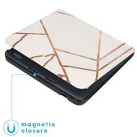 imoshion Design Slim Hard Case Sleepcover met stand Kobo Libra 2 / Tolino Vision 6 - White Graphic