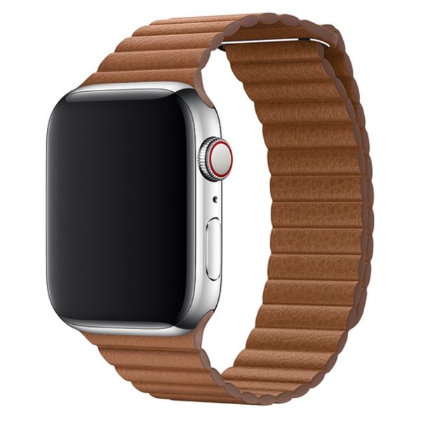 Apple Leather Loop M Apple Watch Series 1-10 / SE / Ultra (2) - 42/44/45/46/49 mm - Saddle Brown