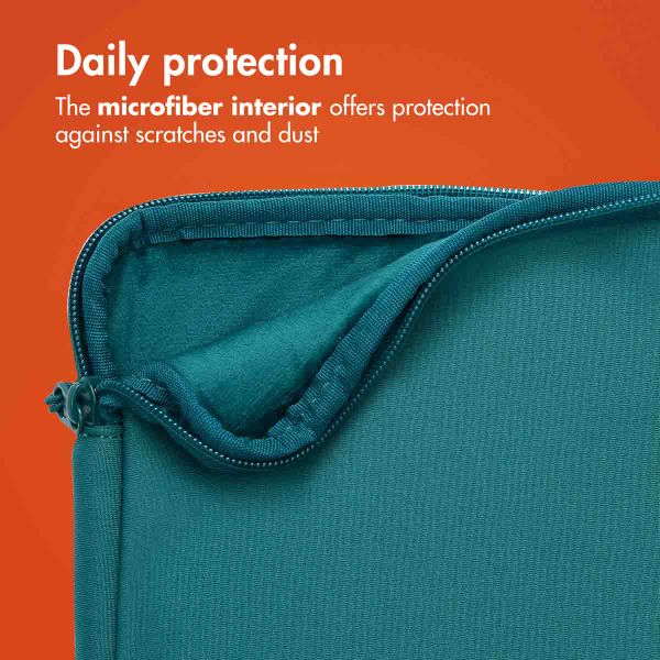 imoshion Laptop sleeve with storage pocket 13 inch - Petrol Green