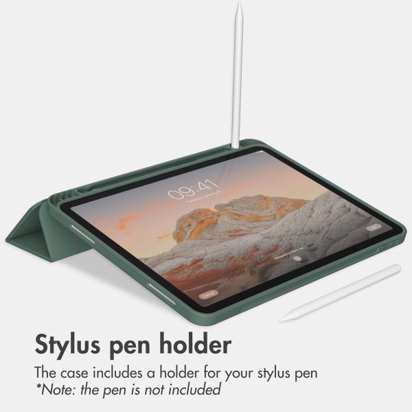 Accezz Smart Silicone Book Case Apple iPad Air 11 inch (2026) M4 / (2025) M3 / (2024) M2 / Air 5 (2022) / Air 4 (2020) - Dark Green