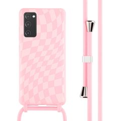 imoshion Siliconen design hoesje met koord Samsung Galaxy S20 FE - Retro Pink