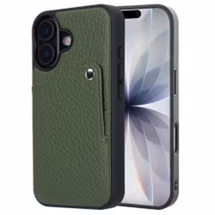 Selencia Riva Backcover met Pashouder Apple iPhone 17 - Sage Green