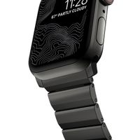 Nomad Magnetische stalen schakelband Apple Watch Series 1 t/m 10 / SE / Ultra (2) (44/45/46/49 mm) - Grafiet