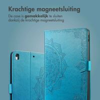 imoshion Mandala Bookcase Apple iPad 9 (2021) 10.2 inch / iPad 8 (2020) 10.2 inch / iPad 7 (2019) 10.2 inch - Turquoise