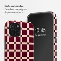 Selencia Vivid Backcover met MagSafe Apple iPhone 15 - Check This Burgundy