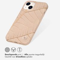 Selencia Aurora Fashion Backcover iPhone 14 - Duurzaam hoesje - 100% gerecycled - Earth Leaf Beige