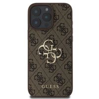 Guess 4G Metal Logo Backcover Apple iPhone 16 Pro - Bruin