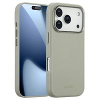 Accezz Leather Back Cover with MagSafe Apple iPhone 17 Pro - Light Grey