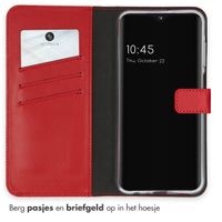Selencia Echt Leren Bookcase Samsung Galaxy A25 (5G) - Rood