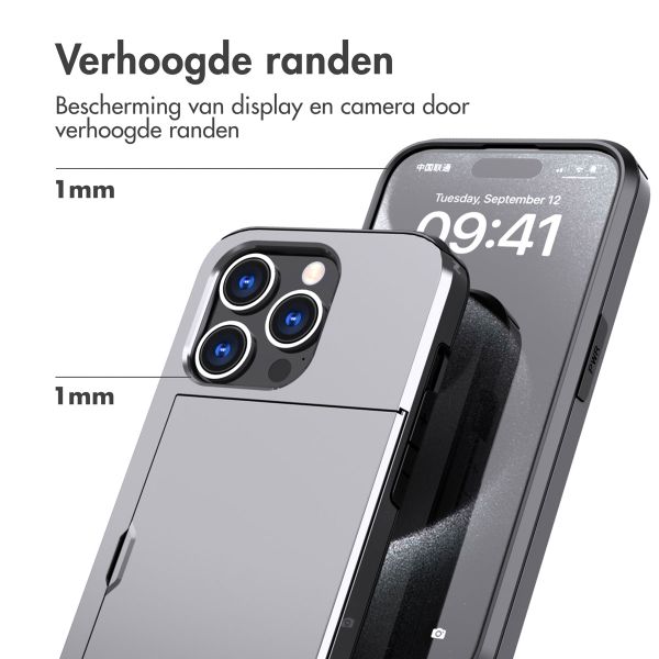 imoshion Backcover met pasjeshouder Apple iPhone 15 Pro - Grijs