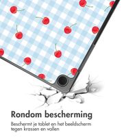 imoshion Design Trifold Bookcase Samsung Galaxy Tab A11 Plus / A9 Plus - Cherry Check