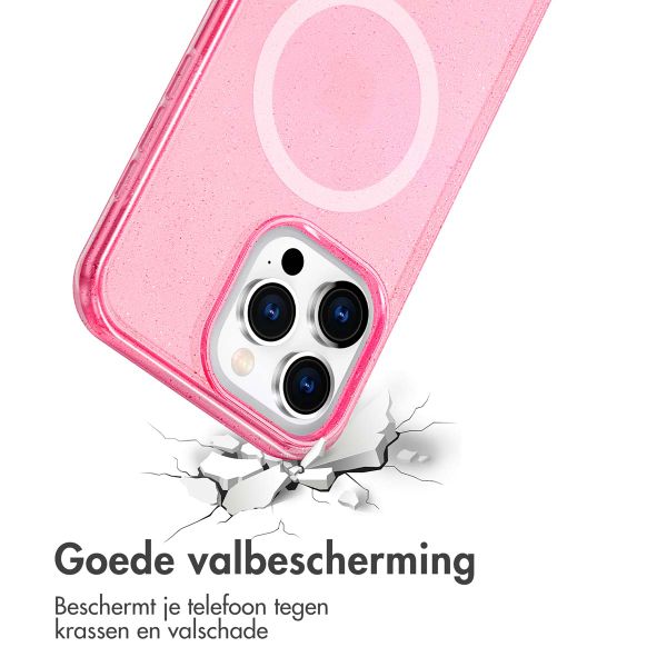 imoshion Sparkle Backcover met MagSafe Apple iPhone 15 Pro Max - Glitter Roze