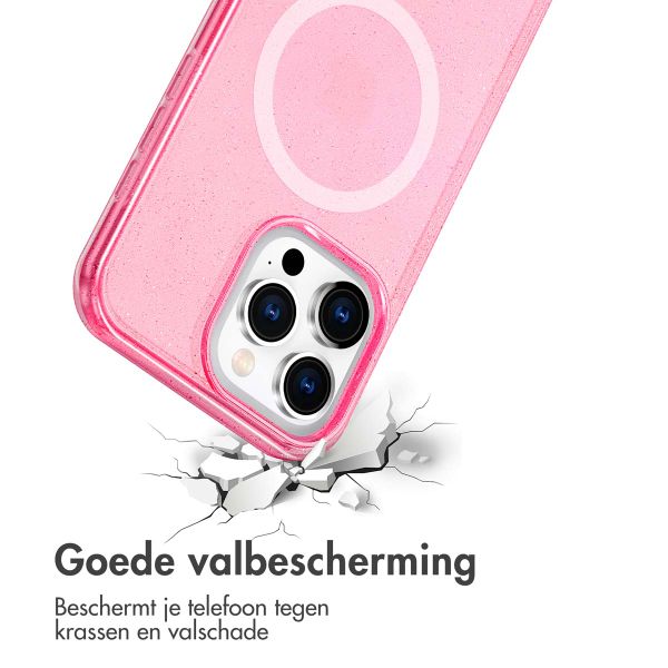 imoshion Sparkle Backcover met MagSafe iPhone 15 Pro Max - Roze