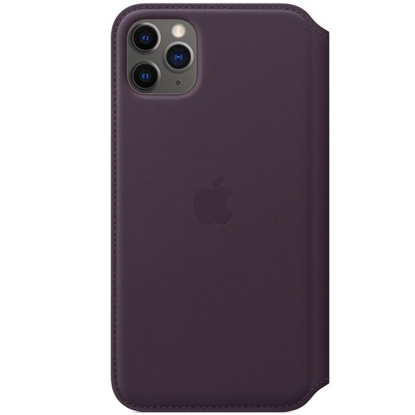 Apple Leather Folio Bookcase iPhone 11 Pro Max - Aubergine