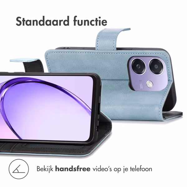 imoshion Luxe Bookcase Oppo A40 (4G) / Oppo A40M (4G) / Oppo A60 (5G) - Lichtblauw