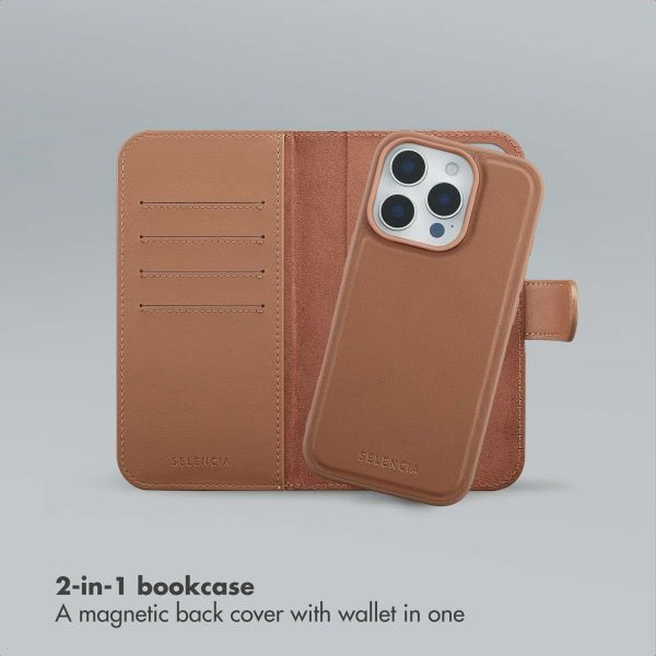 Selencia Olyn Detachable Bookcase with MagSafe Apple iPhone 16 Pro - Brown