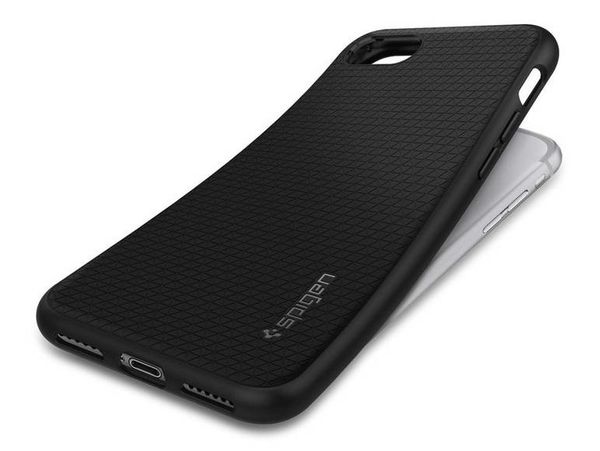 Spigen Liquid Armor Backcover Apple iPhone SE (2022 / 2020) / 8 / 7 - Zwart