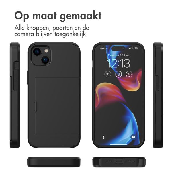 imoshion Backcover met pasjeshouder Apple iPhone 15 Plus - Zwart