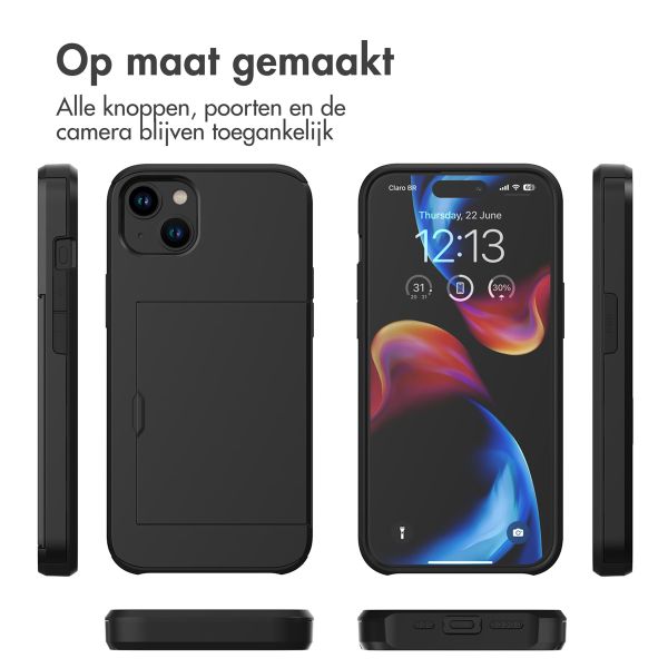 imoshion Backcover met pasjeshouder iPhone 15 Plus - Zwart