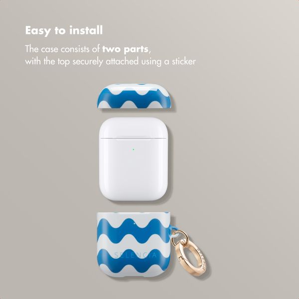 Selencia Vivid case  Apple AirPods 1 / 2 - Wave Vibes Classic Blue
