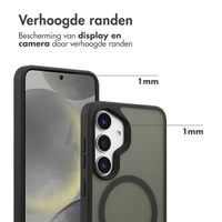 Accezz Rugged Frosted MagSafe Backcover Samsung Galaxy S25 - Zwart