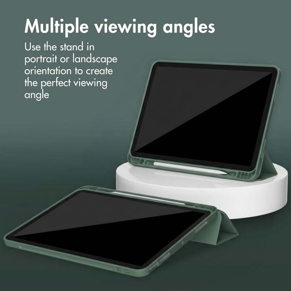 Accezz Smart Silicone Book Case Apple iPad Air 11 inch (2026) M4 / (2025) M3 / (2024) M2 / Air 5 (2022) / Air 4 (2020) - Dark Green