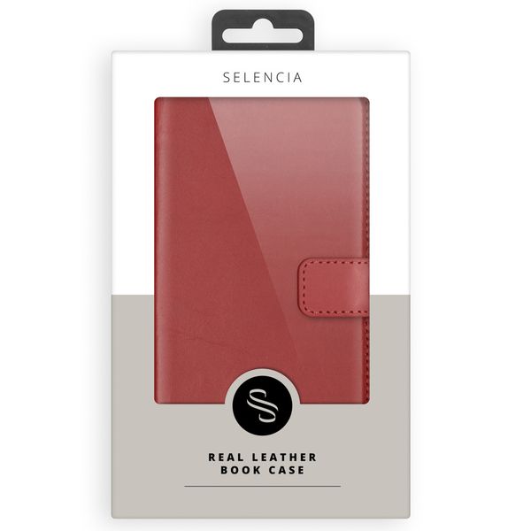 Selencia Echt Leren Bookcase Samsung Galaxy S21 Plus - Rood