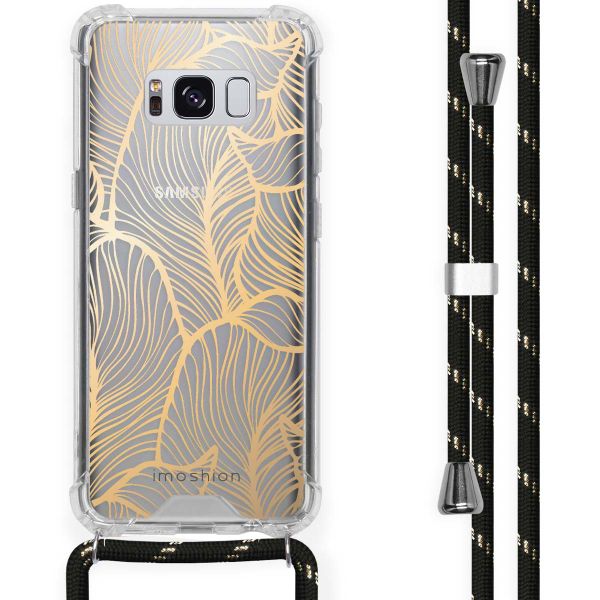 imoshion Design hoesje met koord Samsung Galaxy S8 - Bladeren - Goud