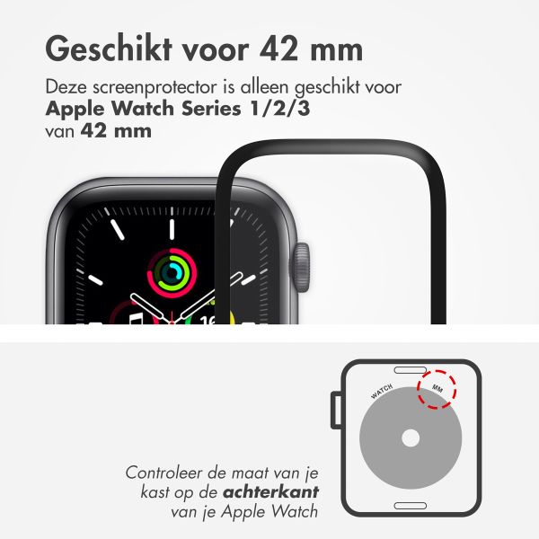 Accezz 2x Screenprotector met applicator Apple Watch Series 1-3 - 42 mm